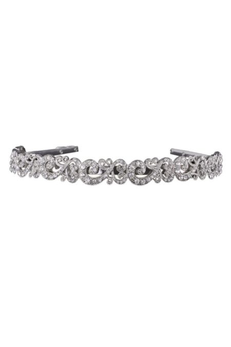 Diadema Novia Plata Lilly
