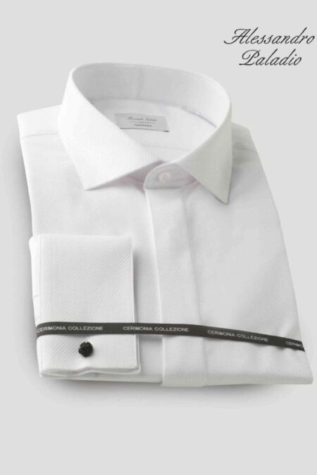 Camisa Vestir Dibujo Estructura Doble Puño 8A7