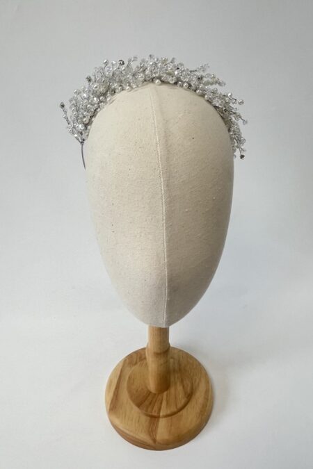 Diadema Novia Cristal y Perla 820
