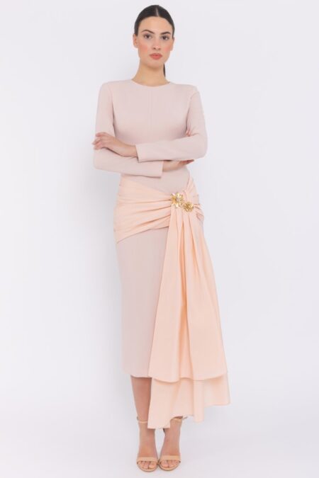 Vestido Midi Piezas Metal 52012