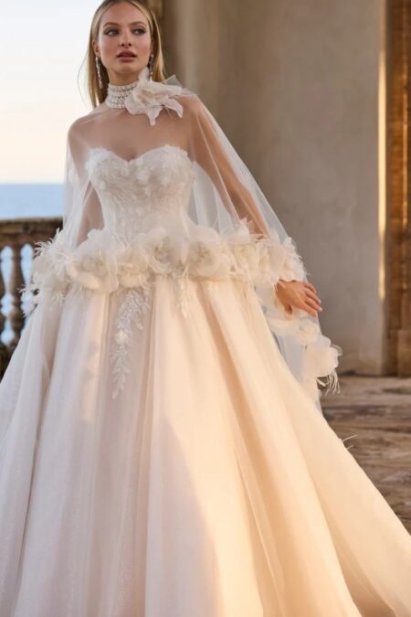 Capa Novia Flores Bordadas 10234