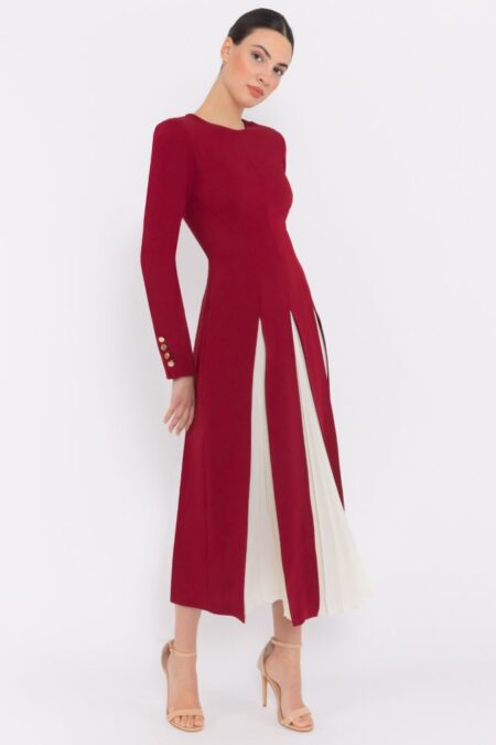 Vestido Midi Quillas Plisadas 52055