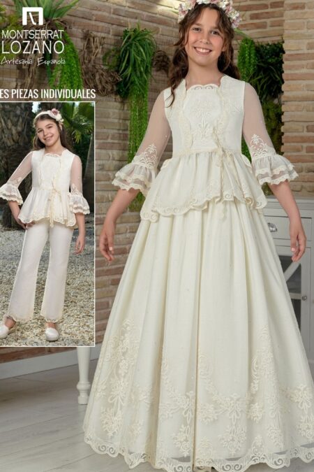 Vestido Comunión Tres Piezas 4602