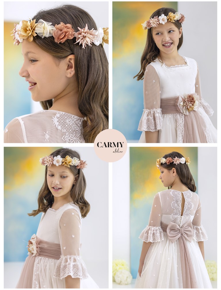Vestido Comunión Romántico Carmy 6602 - Imagen 2