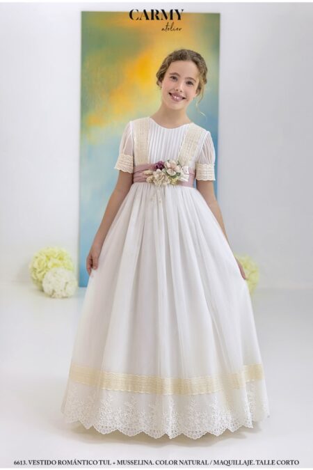 Vestido Comunión Romántico Carmy 6613