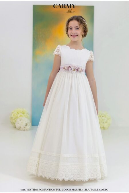 Vestido Comunión Romántico Carmy 6616