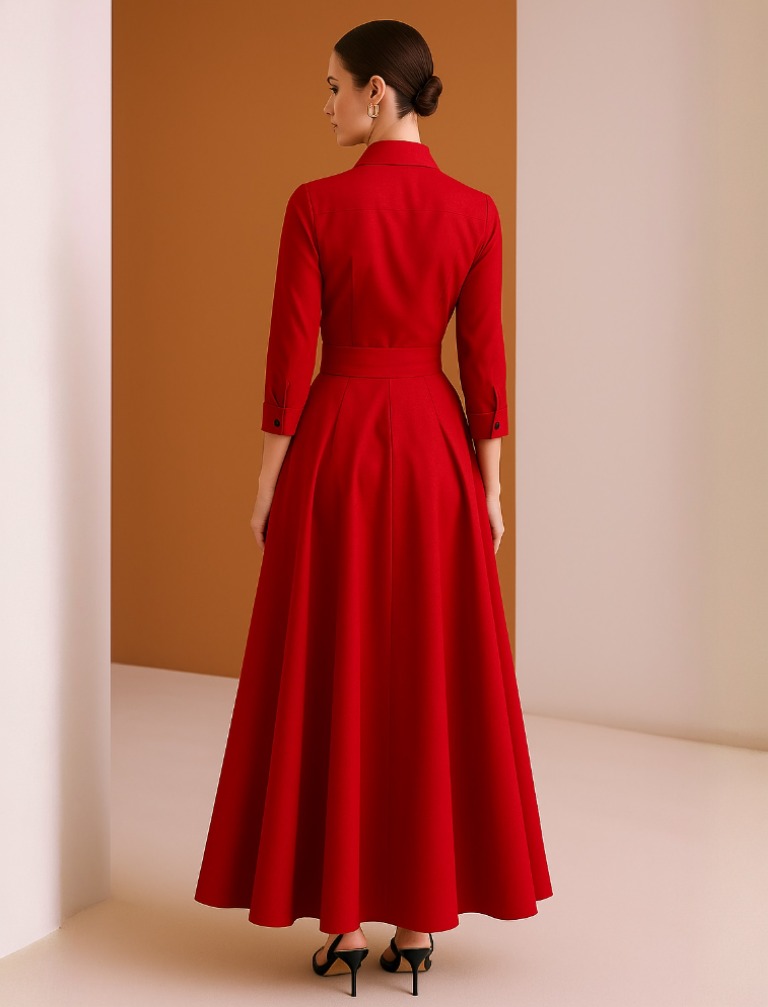 Vestido Largo Camisero Combi 52502 - Imagen 2