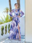Vestido Largo Gasa Estampada 1260001