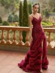 Vestido Largo Glamour Carmesi 1JC9