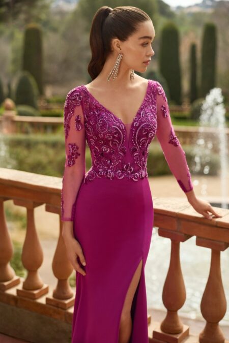 Vestido Largo Madrina Pedrería 1J41