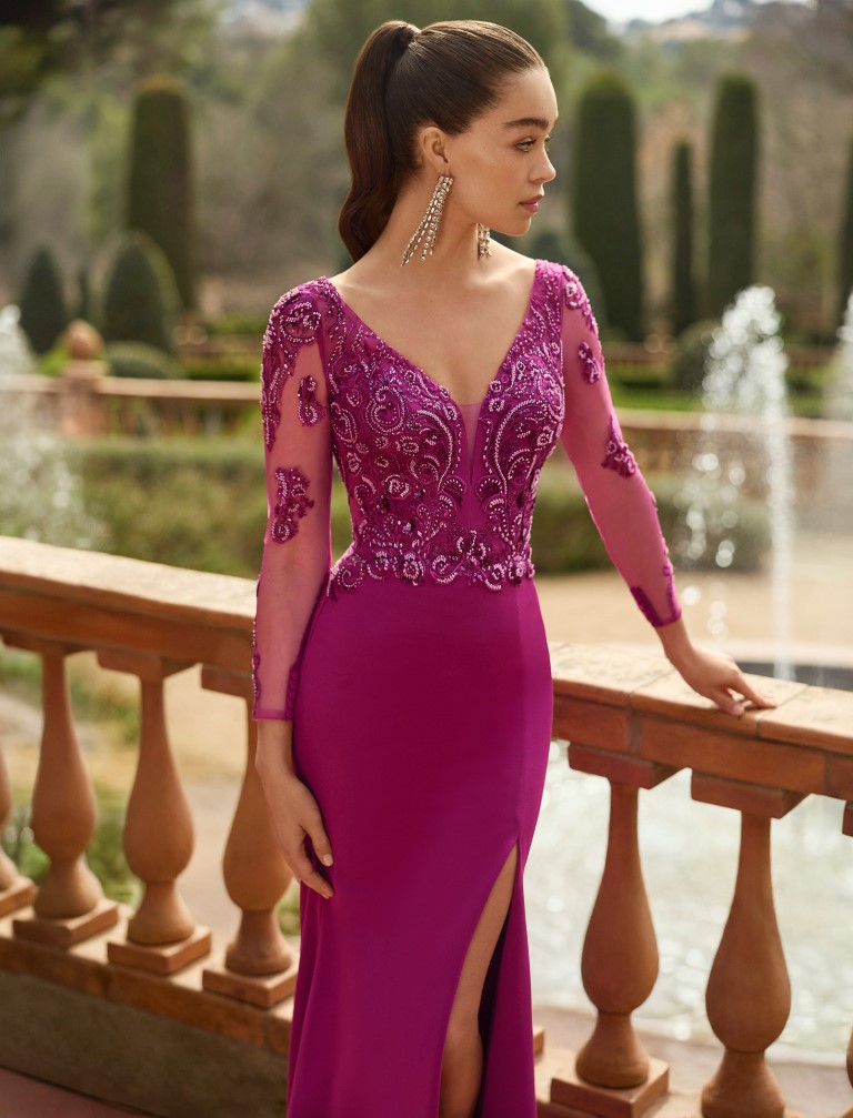 Vestido Largo Madrina Pedrería 1J41