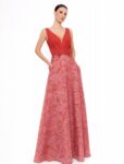 Vestido Largo Falda Brocada 52718