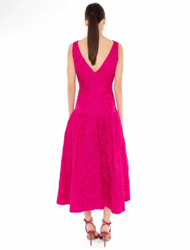 Vestido Midi Vuelo Brocado 52529 - Imagen 2