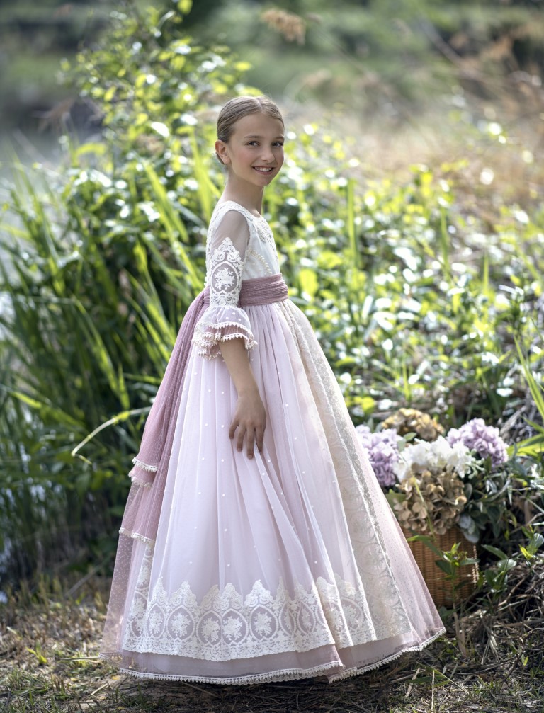 Vestido Comunión Romántico Peonía - Imagen 3
