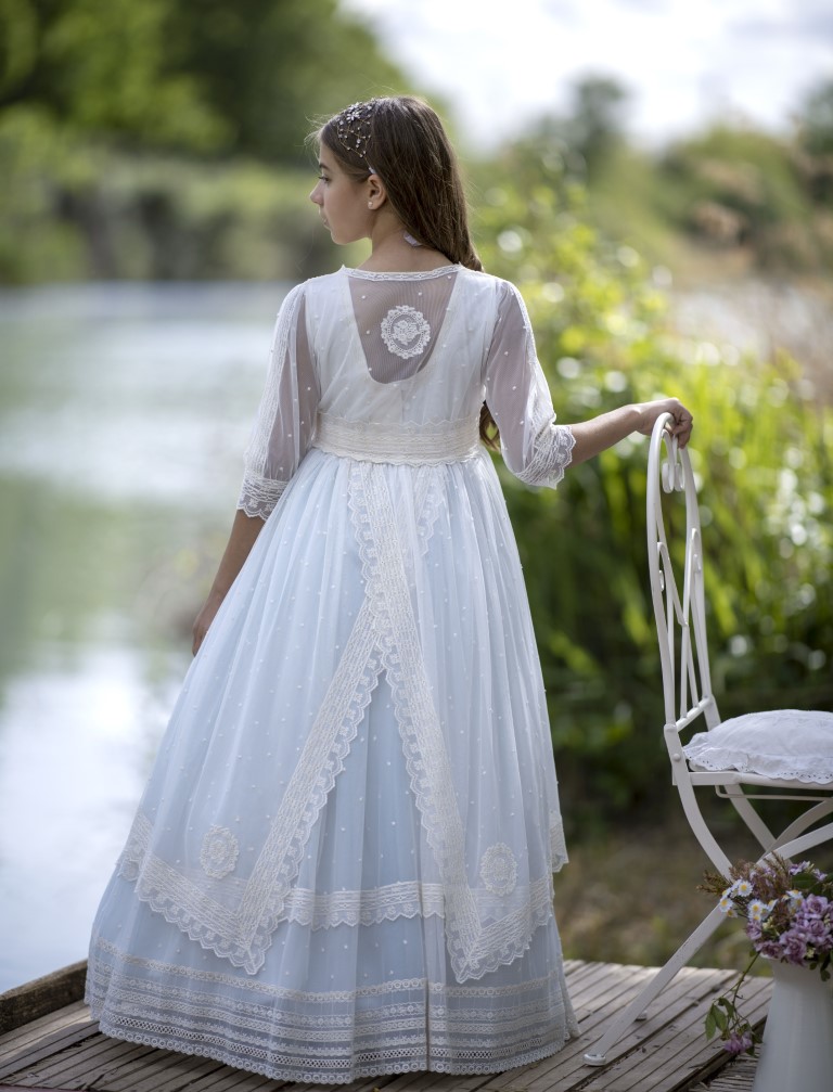 Vestido Comunión Romántico Camelia - Imagen 2