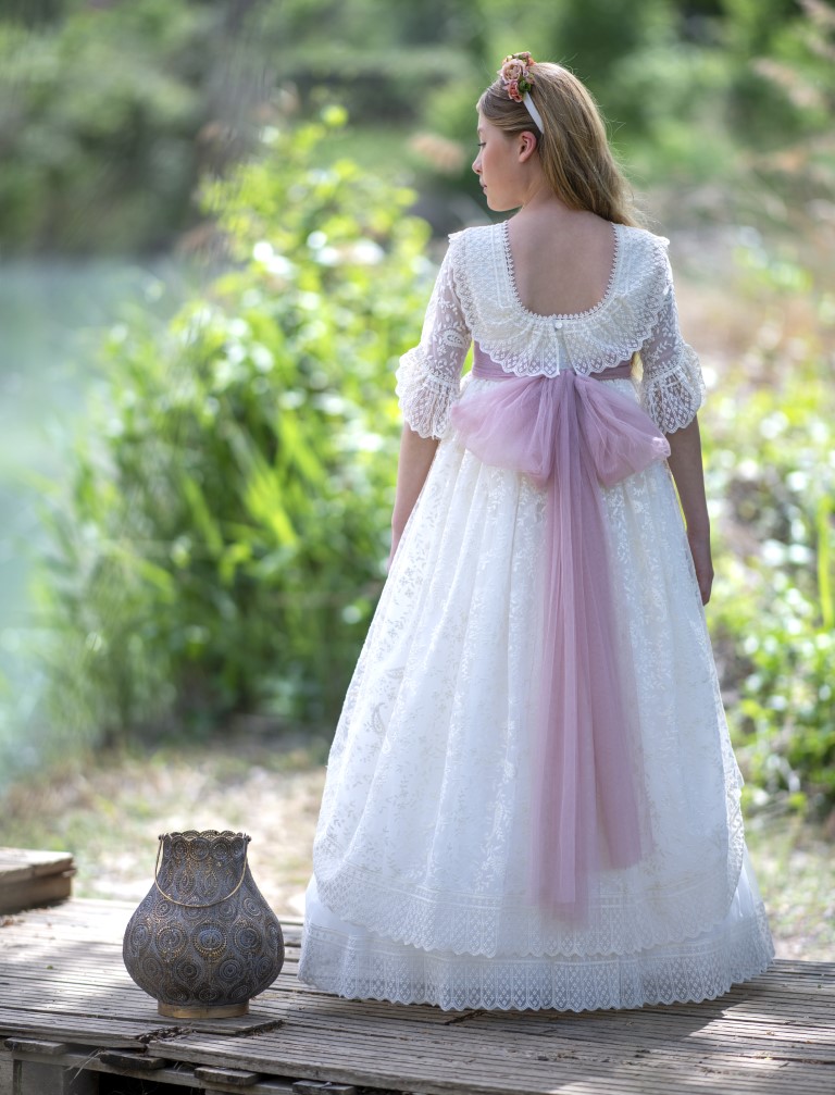 Vestido Comunión Romántico Zinnia - Imagen 2